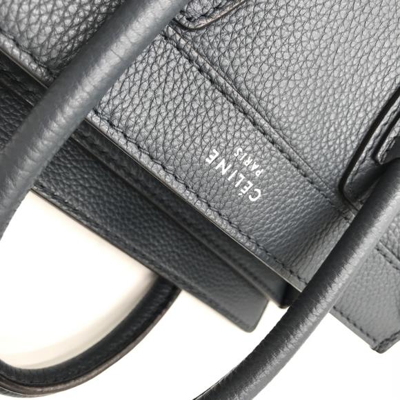 Celine Luggage Nano Leather Shopper Bag Blue - Picture 6 of 11